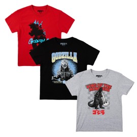 Godzilla 3-Pack of Youth Boy's Short Sleeve Tees 8 (M)