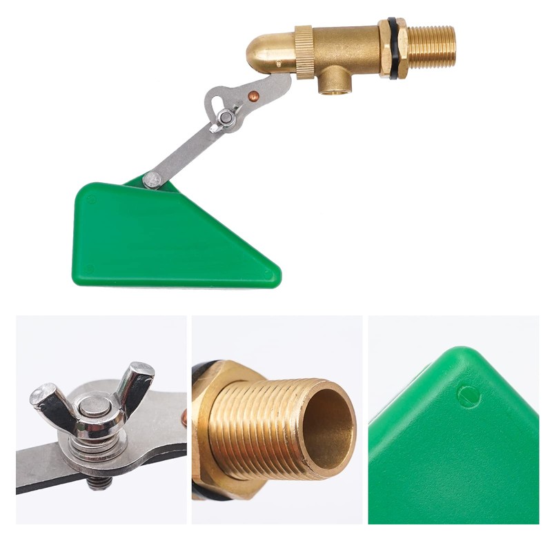 1/2" Float Valve, Brass Valve with Plastic Float, Floating Ball