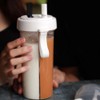 Qiilu - Botella de agua de 600 ml, innovadora botella