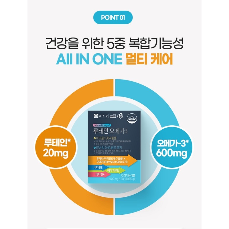 Chong Kun Dang Lutein Benefits Omega 3 Nutrients Blood Vessels