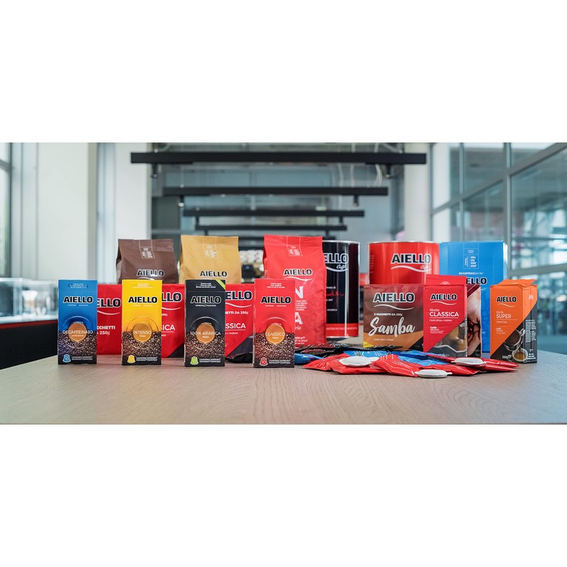 Aiello Caffe Italian Espresso Coffee Beans 2.2 LB Bag, Medium