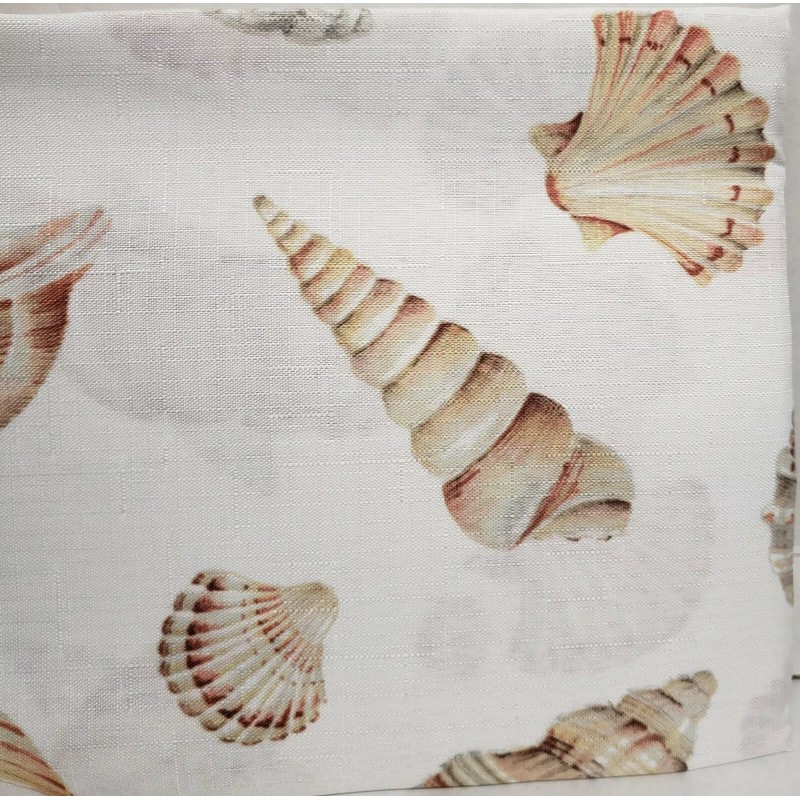 Benson Mills Printed Fabric Tablecloth 60"x84" Oval (6-8 people) SEALIFE,SEASHELS,SEASIDE,BM