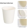 uxcell White Cup Paper Coffee Cups, 50 Pack 10 Oz