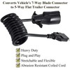 Oyviny 7 Way Round to 5 Way Flat Coiled Trailer