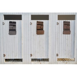 ASHWOOD - Men's Hanging Wash Bag/Shaving Bag/Travel/Gym/Toiletry Bag - Genuine Leather and Canvas - Hammersmith 7010 - Mud (Brown)