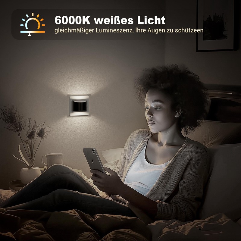 JandCase Socket Night Light with Automatic Twilight Sensor, Pack of