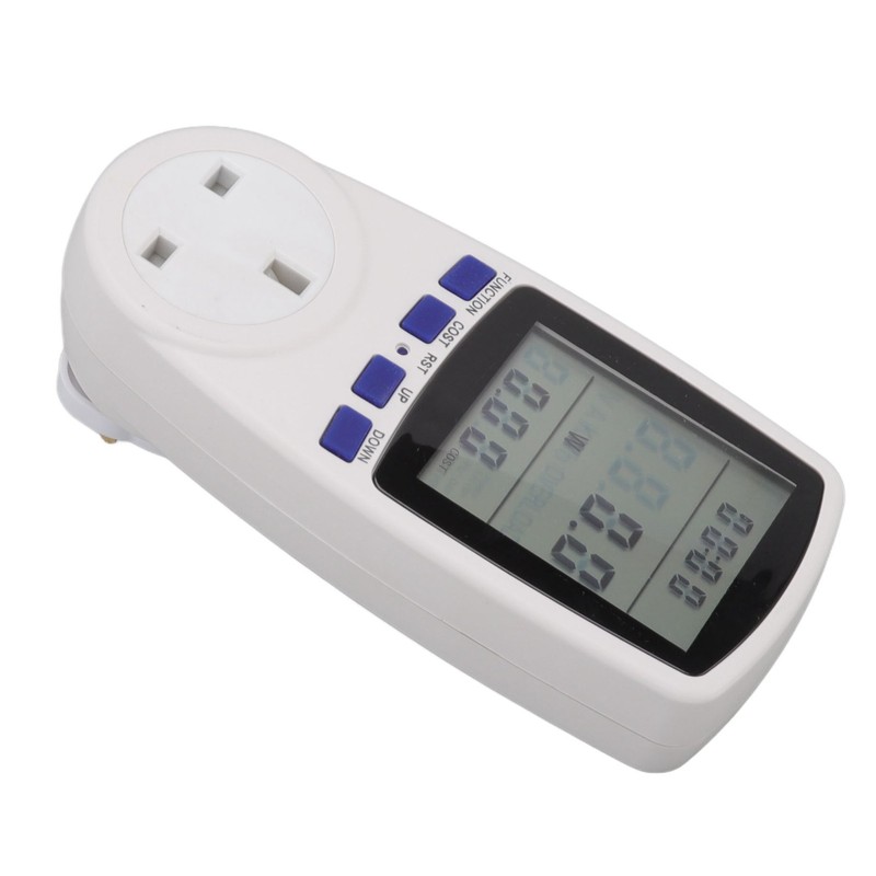 Power Meter Socket LCD Display Overload Protection LED Light Digital