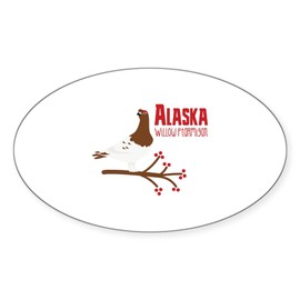 CafePress Alaska Willow Sticker Oval Car Bumper Sticker
