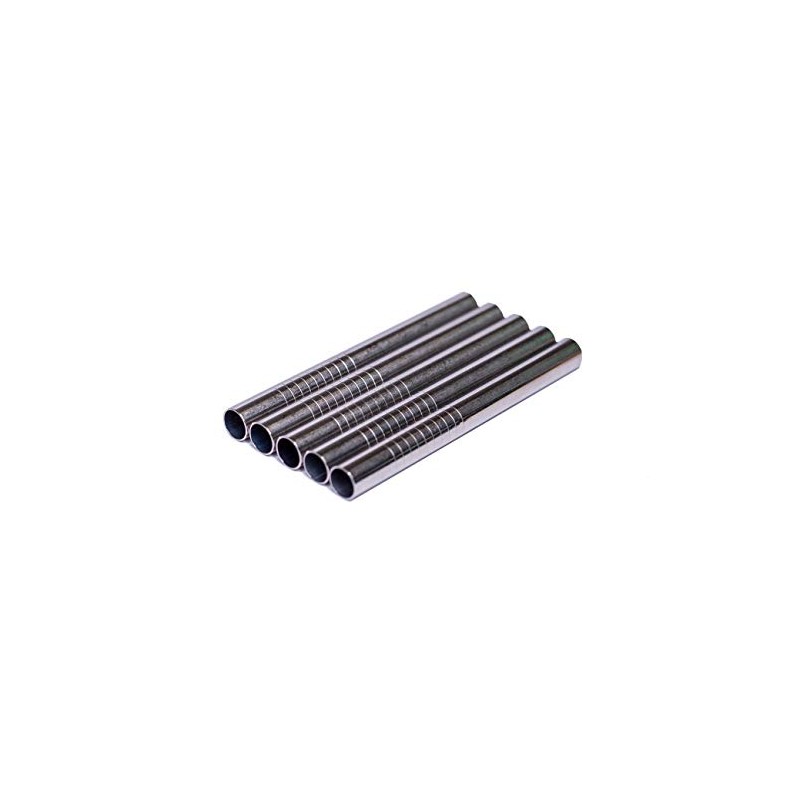 5 Mini Straws 70 mm Hygienic Stainless Steel