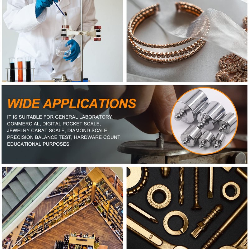 Rustark Precision Calibration Weight Set for Digital Balance Scale, Jewellery