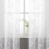 OVZME Anji Sheer White Curtains 63 Inches Long, Light &
