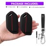 QBUC for 2PCS Kia Key Fob Cover with Keychain Soft