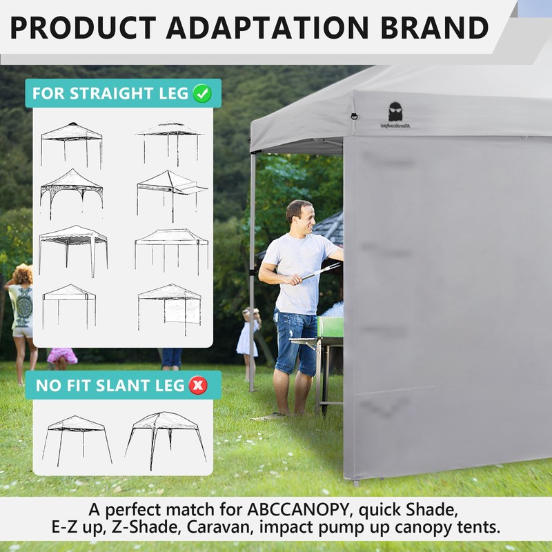 MordenApe Sunshade Sidewall with Storage Net Bag for 10x10 Pop