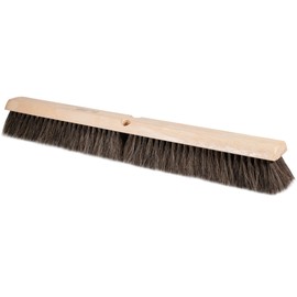 Wide Block Horsehair Broom, Concrete, 24 inch, Natural Horsehair, Wide Wood Block, Brush, Made in The USA, 6442