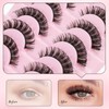 False Eyelashes Natural Russian Lashes D Curl Cat Eye Lashes