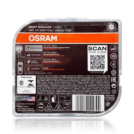 DAMA Automotive Lighting HB3 9005 DOT Night Breaker Laser Halogen Headlight Bulbs 9005NL-HCB High Beam 12V 55W 3800K P14.5s | Pack of 2