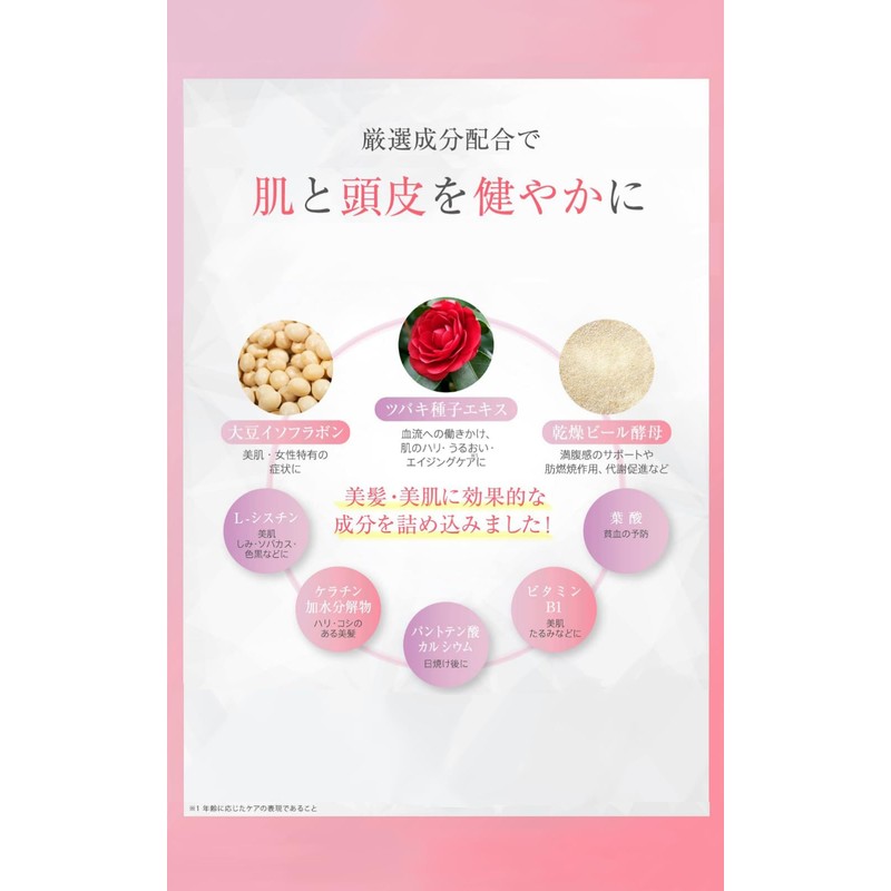 Balumo TSUBAKI（バルモ ツバキ） AGAスキンクリニック 公式 ヘアケア サプリ ケラチン レディース 女性用