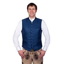 Joseph Elegant Costume Gilet Blue with Elegant Pattern Size 46-66, blue