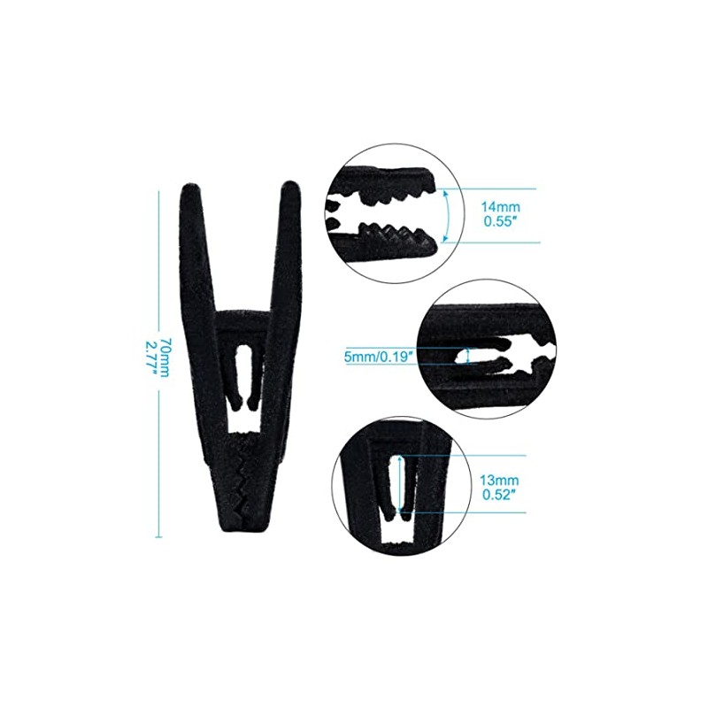 Otylzto Velvet Hanger Clips - 20pcs Plastic Clips for Velvet