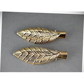 Perfect Hairstyle with Our Hair Accessories - 2 Gold Leaf Hair Clip Leaves Metal Alligator Gator Hair Claw Set 2 Barrettes Fashionable Hair Accessory Hair Jewelry Accessories for Lady Women