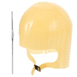 Garneck Gorra de Silicona Reutilizable para Teñir Cabello con Agujas para Mechas Gorro Práctico y Elástico para Salón y Uso Casa