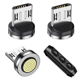 VAFOTON 9Pin Micro USB Magnetic Tips/Quick Charge Magnetic Adapter [3pcs], Magnetic Micro USB Cable Connectors/Heads for Micro USB Devices