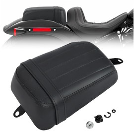 HECASA Rear Passenger Cushion Seat Compatible with 2018-2024 Harley-Davidson Street Bob FXBB / 114 FXBBS Softail Standard FXST Black