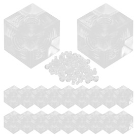 Piutouyar 20 Pack Acrylic Corner Brackets, Clear Cube Corner Brace Decorative Corner Brace Support Brackets for Furniture Hardware