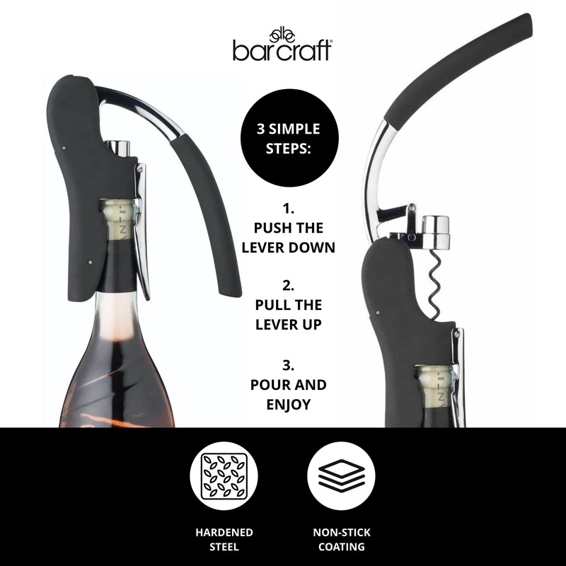 Kitchen Craft Bar Craft Lever-Arm Power Arc Corkscrew