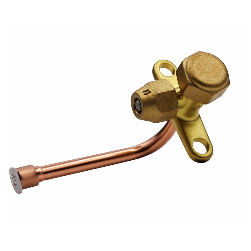 Boginity Air Conditioner 3-Way Globe Valve Elbow for 1/4 Port.