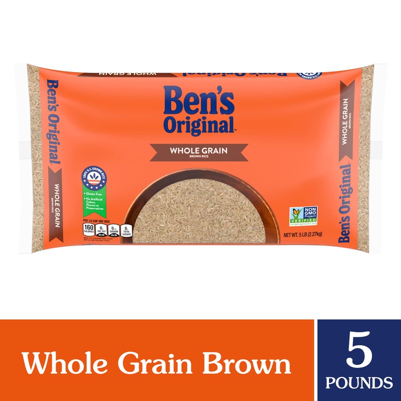 BEN'S ORIGINAL Whole Grain Brown Rice, 5 lb Bag