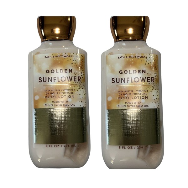 Bath and Body Works Gift Set of of 2 - 8 Fl Oz Lotion - (Golden Sunflower) Multicolor