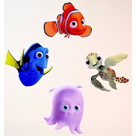 SSND Sea World Fish Characters (Flip, Sydney, Puck &Coral), Vinyl Decal Sticker, Approx 8 inch Each SSND-1005