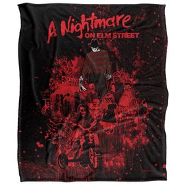 NIGHTMARE ON ELM STREET A Blanket, 152 x 127 cm, Elm Street, Silky Touch Super Soft Throw Blanket