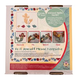 Milltown Merchants Mishell The Mermaid Mosaic Kit - Mosaic Tile Kit - DIY Art Kit (Mermaid, 1 Pack)