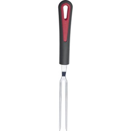 Westmark Meat Fork, Long, Slim Prongs, Ergonomic Handle, Plastic/Stainless Steel, Gallant, Black/Red/Silver, 29492270