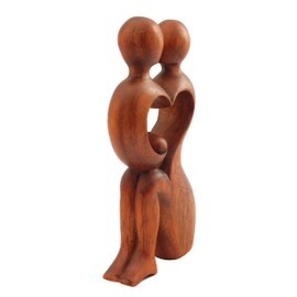 Brave Wings Hand Carved Wooden Curve Art ~ Papa Mama Romantic Partner ~ OOAK Ornament Sculpture Figurine Statue Unique Table Decoration Home Decor Gift for Christmas and Birthdays ~ 4633