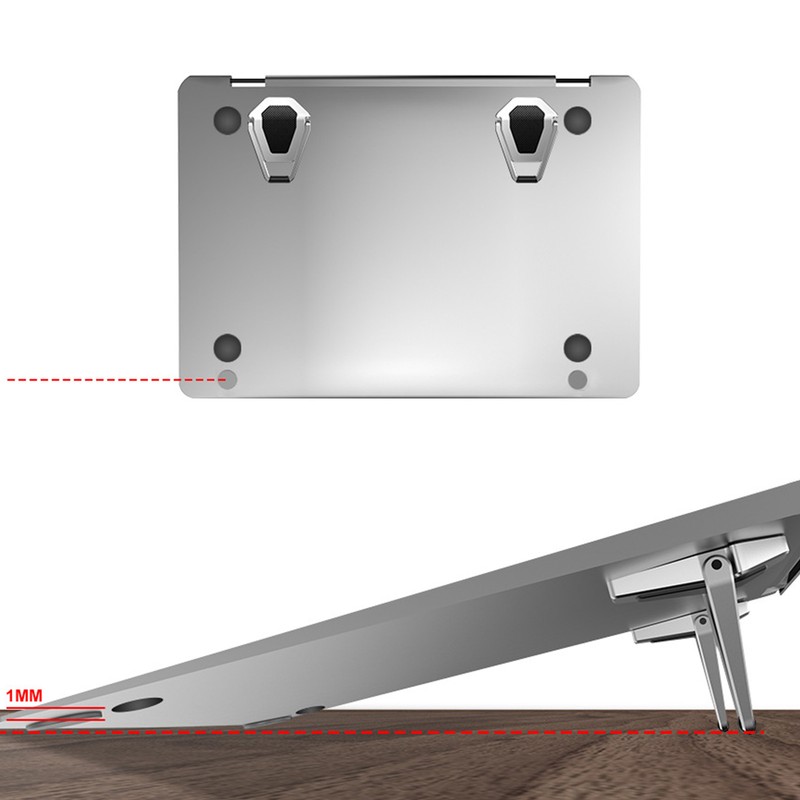 2Pcs Metal Folding Laptop Stand Portable Mini Support Base Raised