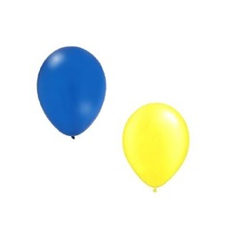 Toyland® 30 UKRAINE Latex Balloons - Blue & Yellow 12" Metalic Latex
