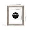 12x10 Silver Ornate Photo Frame With White Mat For 10x8