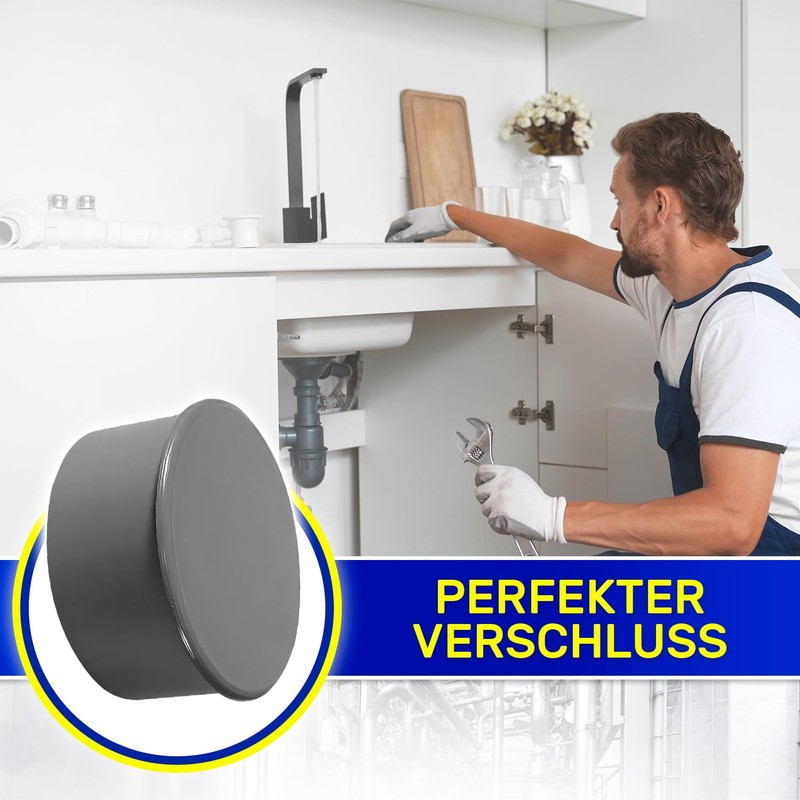 PVC Sleeve Plug Diameter 40 mm for Waste Water Pipes