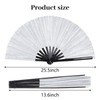 YKYUASD Large Folding Hand Fan Glitter Rave Bamboo Handheld Fans