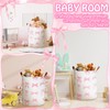 CroBlissful 2 Pcs Coquette Pink Bow Laundry Basket Coquette Storage