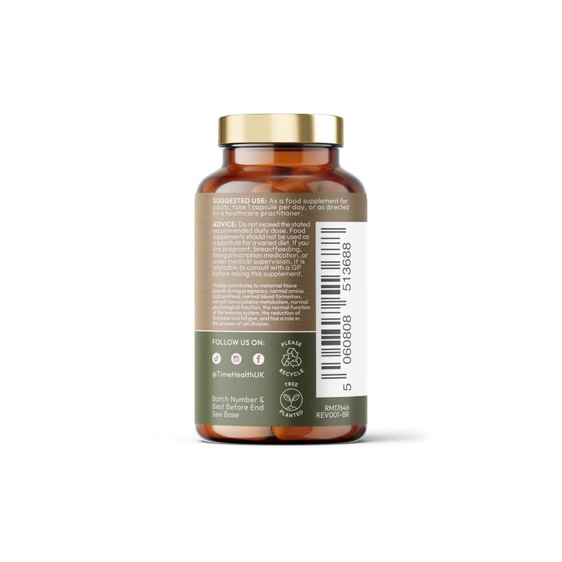 New: Quatrefolic® Folate - 400mcg 5-MTHF - 120 Vegan Capsules