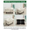 CRFATOP Ottoman Chair Cover Large Ottoman Chair Slipcovers Solid Rectangle
