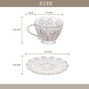 FYUEROPA Glass Coffee Cup Set with Saucer Tempered Glass, for