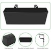 Holensun Railing Planter for Outdoor Plants 16 Inch Metal Rectangular