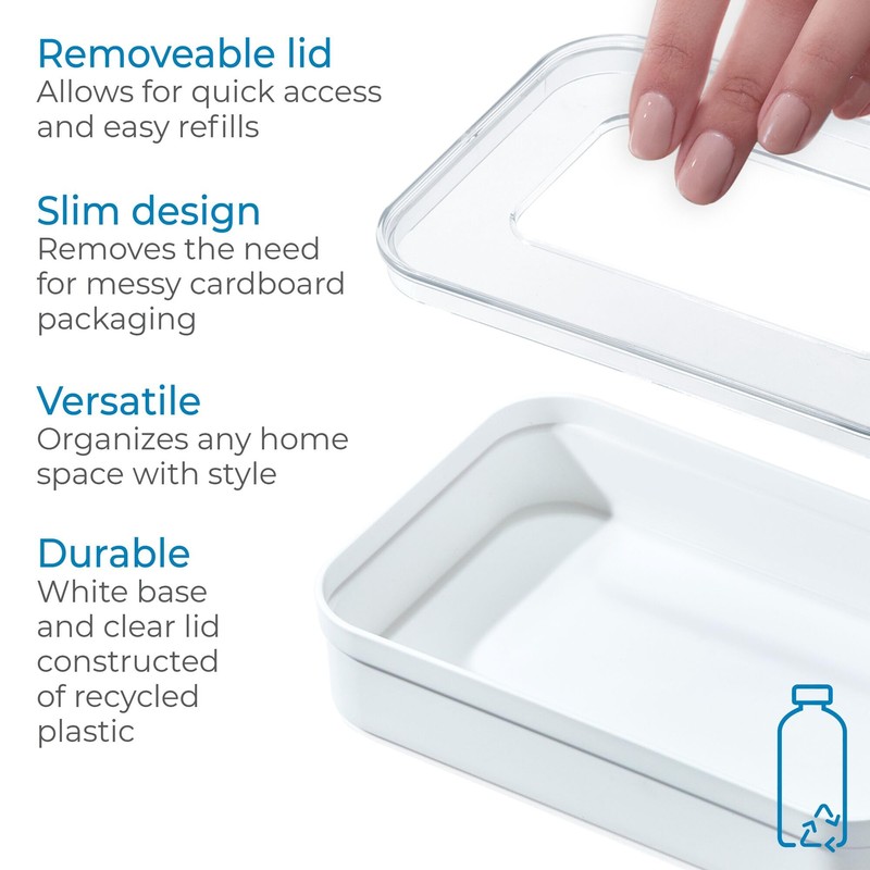 iDesign Recycled Plastic Sandwich Ziplock Bag Holder and Dispenser –