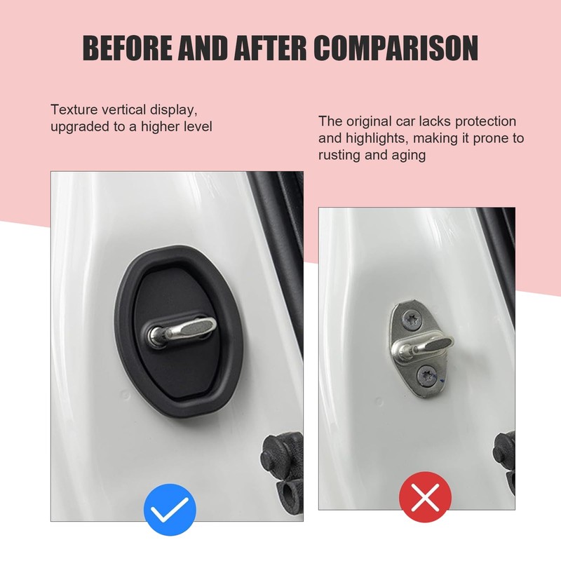 Car Door Strike Protector, Silicone Shock Absorber Pads, Car Door