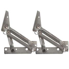 Pack of 2 Folding Hinges, 80 Degree Lifting Hinges, Foldable Spring Hinges, Lid Support for Furniture, Folding Hinge with Locking, Cabinet Hinge Folding Table Hinge Support Bracket